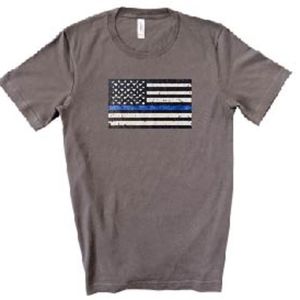 THIN BLUE LINE GREY T-SHIRT